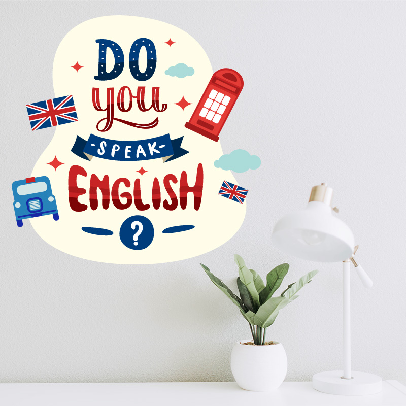 Αυτοκόλλητα τοίχου με Φράσεις Do you speak english
